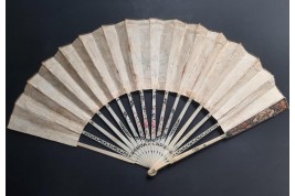De paille et de plume, éventail vers 1770-80