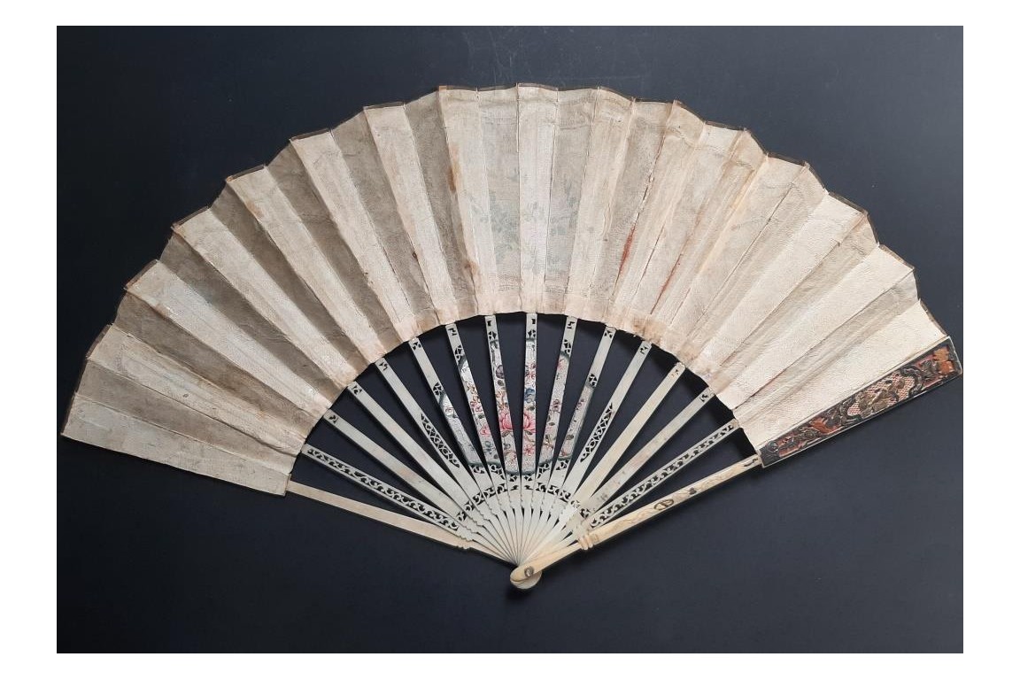 De paille et de plume, éventail vers 1770-80