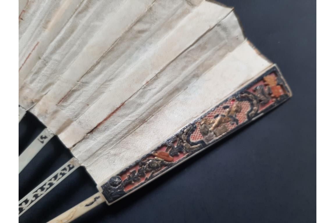 De paille et de plume, éventail vers 1770-80