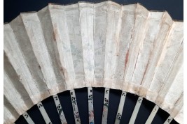 De paille et de plume, éventail vers 1770-80