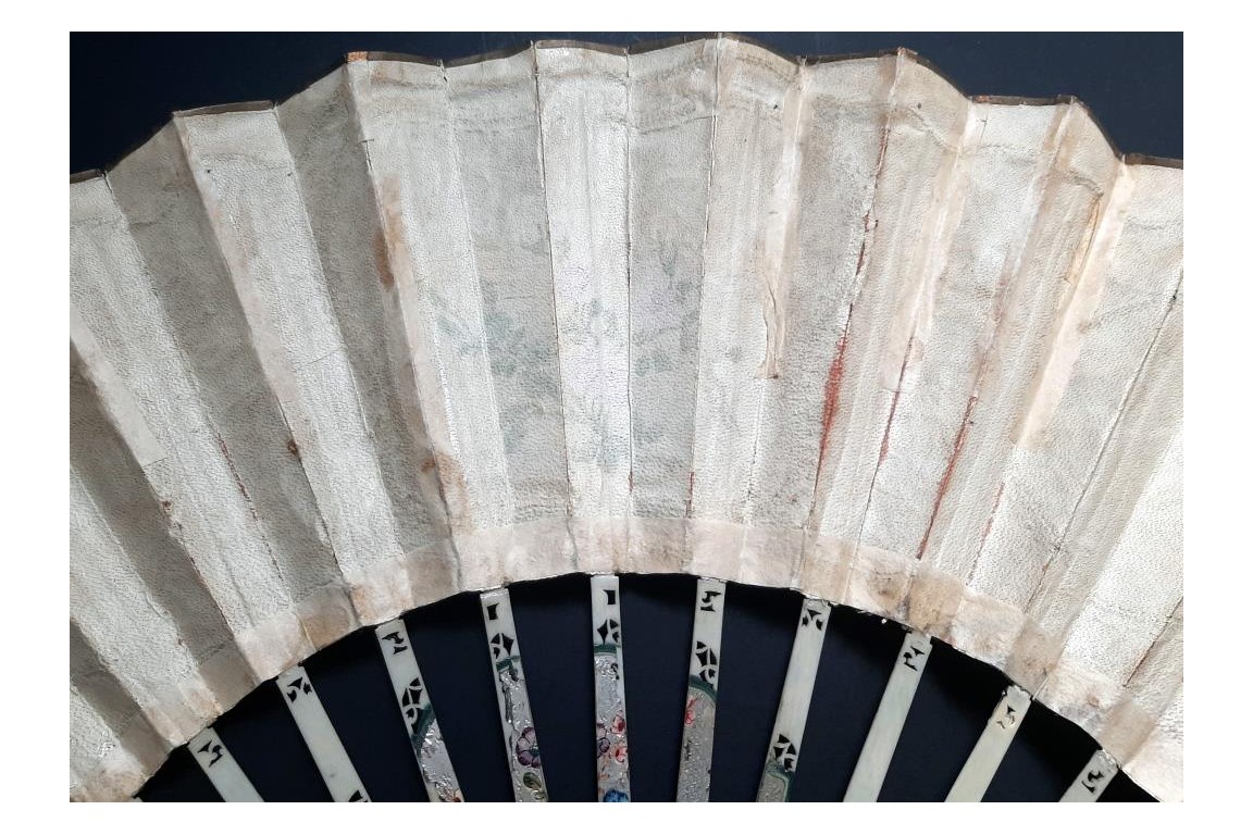 De paille et de plume, éventail vers 1770-80