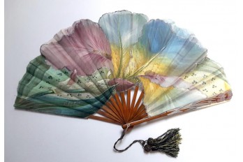 Iris by Tutin, fan circa 1900-1905