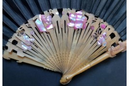 Les pavots, éventail Art Nouveau