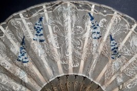 Lupine flowers, fan circa 1900
