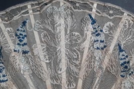 Lupine flowers, fan circa 1900