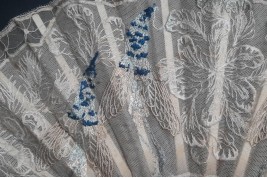 Lupine flowers, fan circa 1900