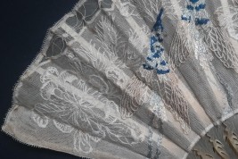 Lupine flowers, fan circa 1900
