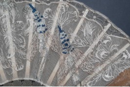 Lupine flowers, fan circa 1900