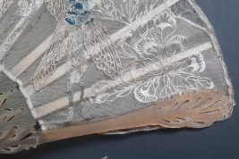 Lupine flowers, fan circa 1900
