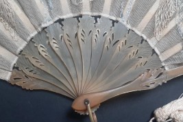 Lupine flowers, fan circa 1900