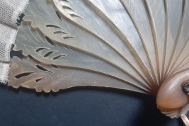 Lupine flowers, fan circa 1900
