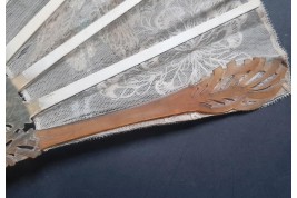 Lupine flowers, fan circa 1900