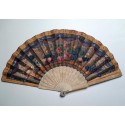 Fruits, flowers and birds, fan circa 1835-40