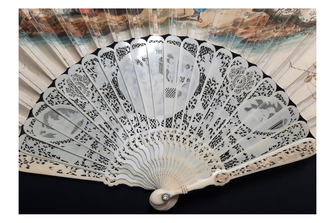 The harvest, fan circa 1750