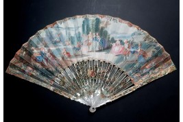 Flower party, fan circa 1750-60