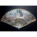 Flower party, fan circa 1750-60