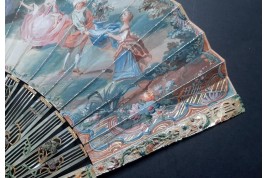 Flower party, fan circa 1750-60