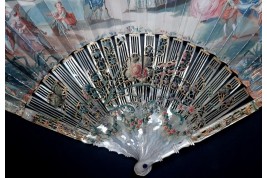 Flower party, fan circa 1750-60