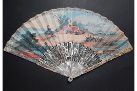 Flower party, fan circa 1750-60