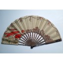 Mushrooms, early 20th century fan