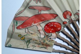 Les champignons, éventail début XXème siècle