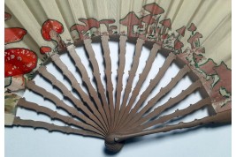 Mushrooms, early 20th century fan