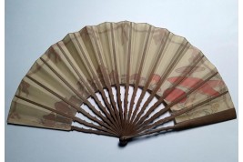 Mushrooms, early 20th century fan