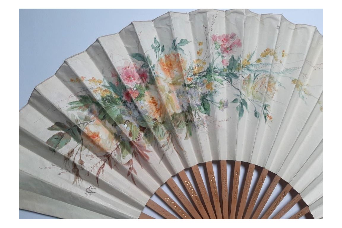 Flowers by Georges Cain, fans circa 1885