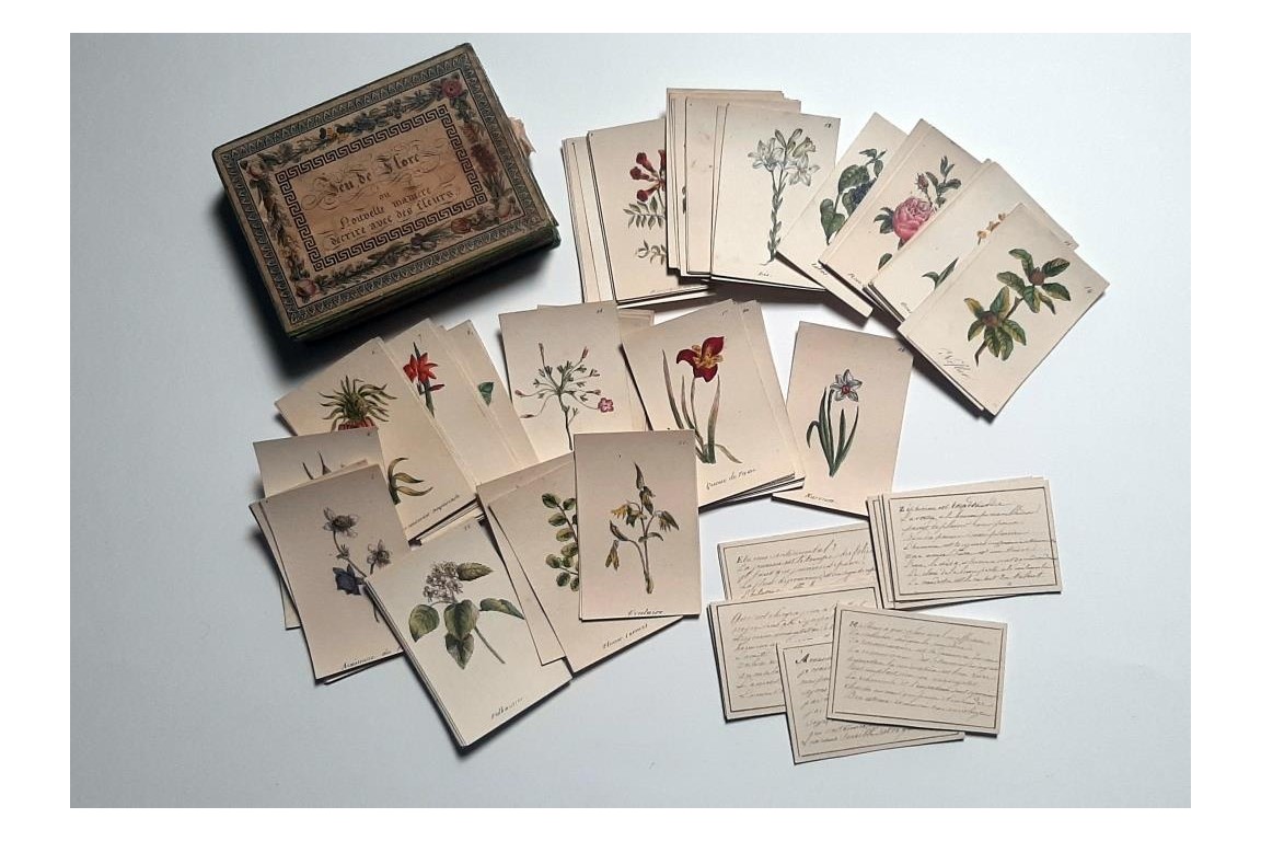 Jeu de Flore, cartes pour écrire, XIXème siècle