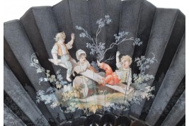 Le gutta-percha des enfants de Lauronce, éventail fin XIXe siècle