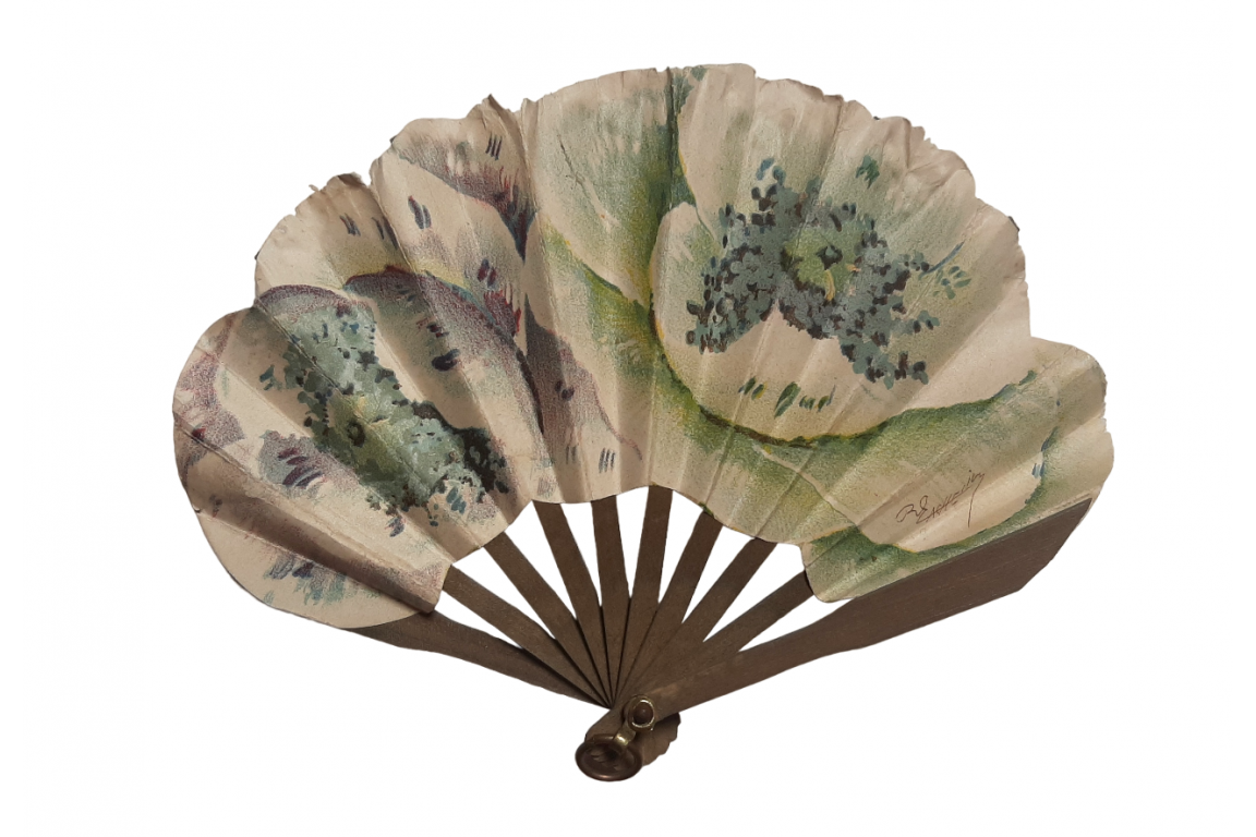 Little flowers by Lachelin, fan circa 1900