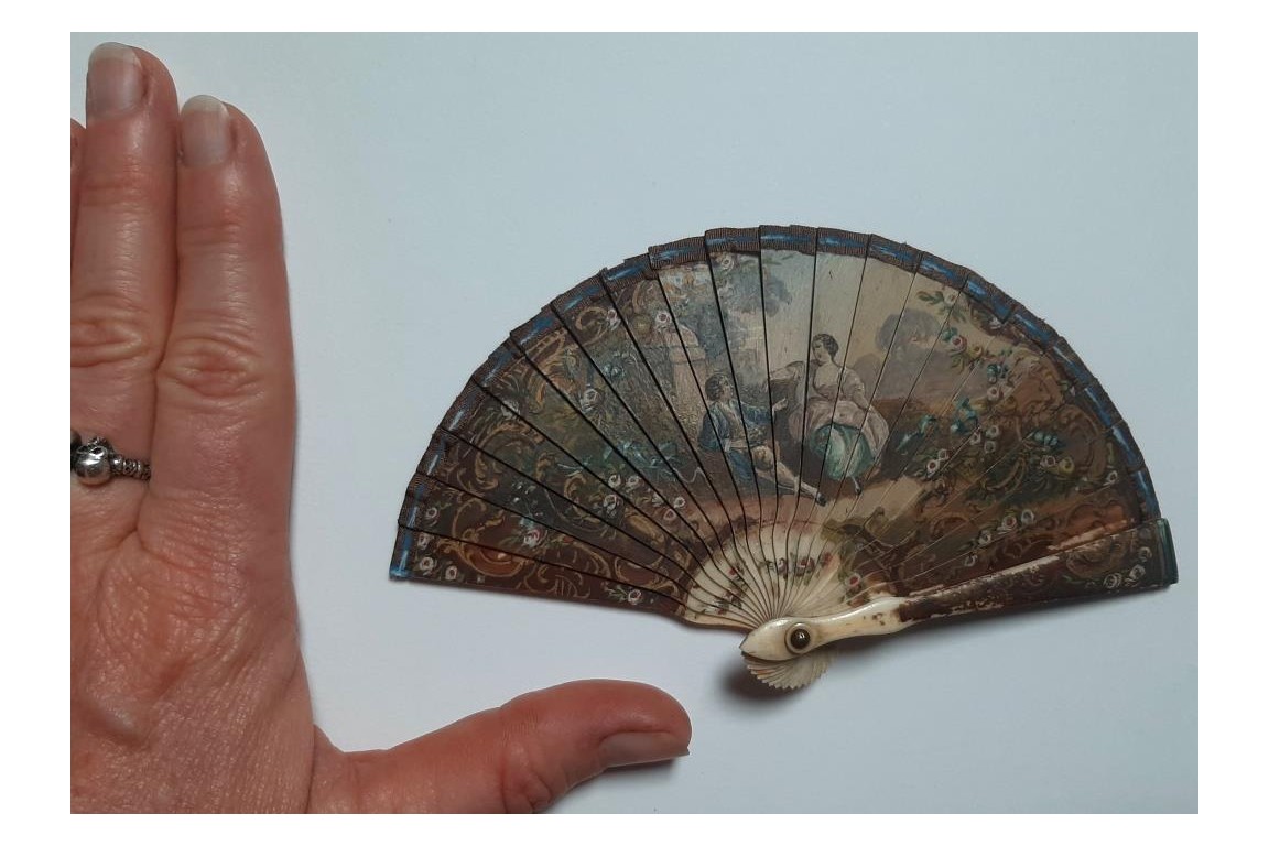 Little gallantry, miniature fan or doll's fan late 19th/early 20th century