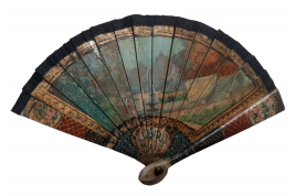 fountain and windmill, miniature fan late 19th/early 20th century