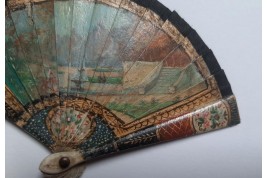 fountain and windmill, miniature fan late 19th/early 20th century