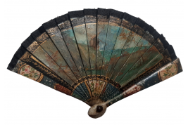 fountain and windmill, miniature fan late 19th/early 20th century