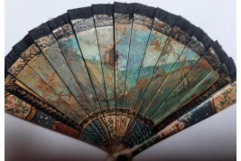 fountain and windmill, miniature fan late 19th/early 20th century