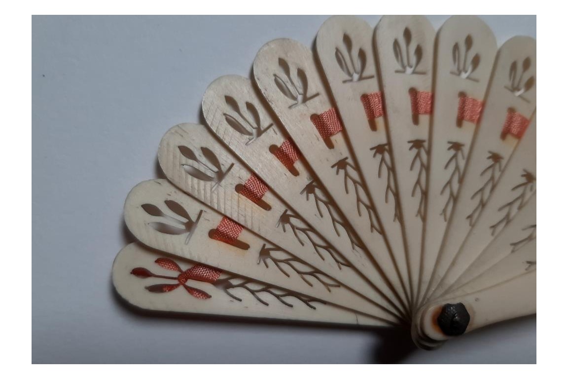Bone, doll fan circa 1900