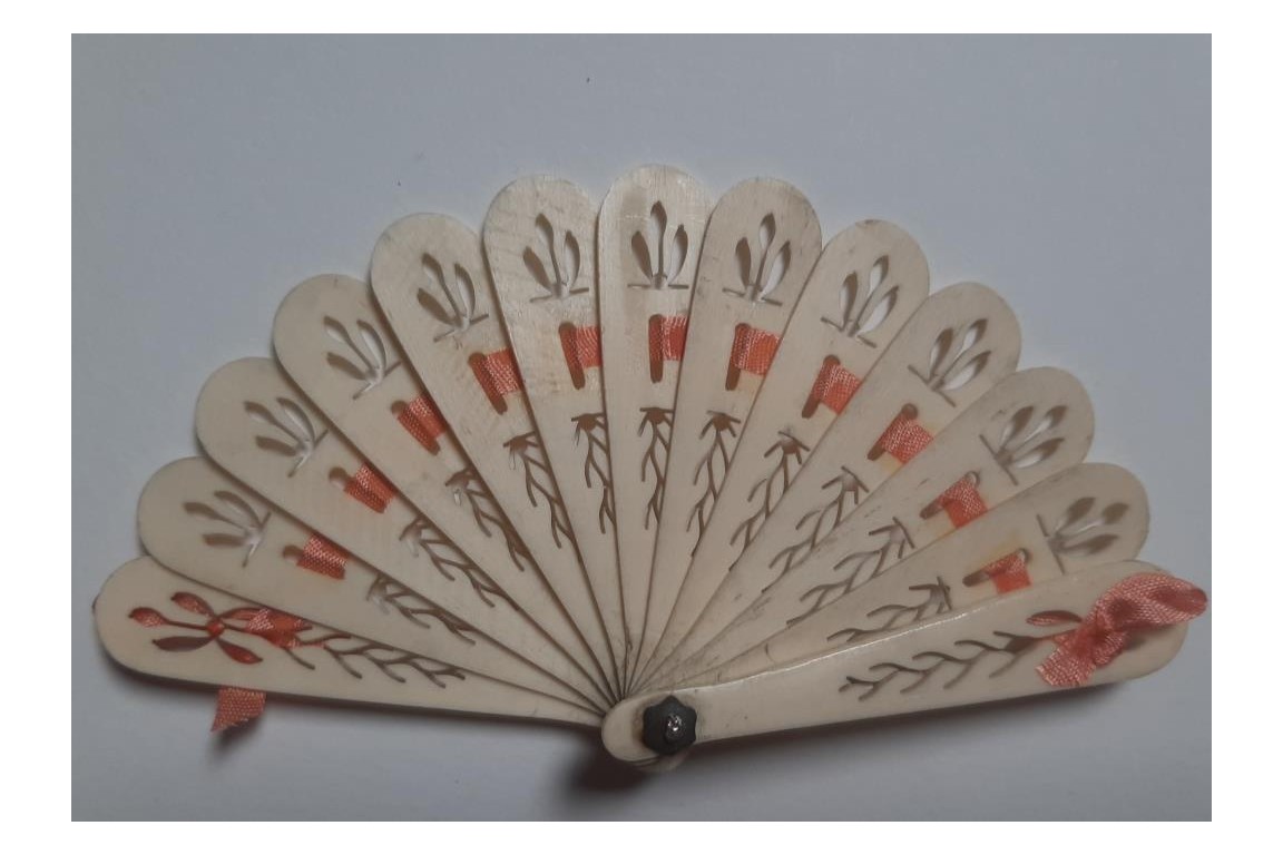 Bone, doll fan circa 1900