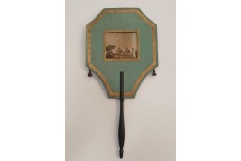 Children's play, scrolling screen fan, crca 1820-30