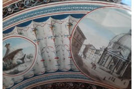 Piazza del Popolo, Grand Tour fan leaf, late 18th century