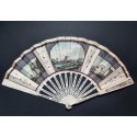 Ponte Lucano and tomb of the Plautii, Grand Tour fan, late 18th century