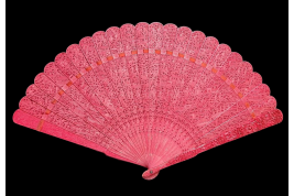 Chinese red, 19th century fan