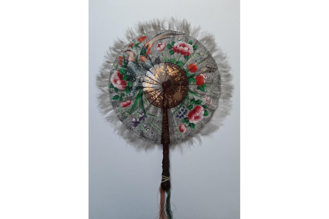 Cockade fan, China, 19th century