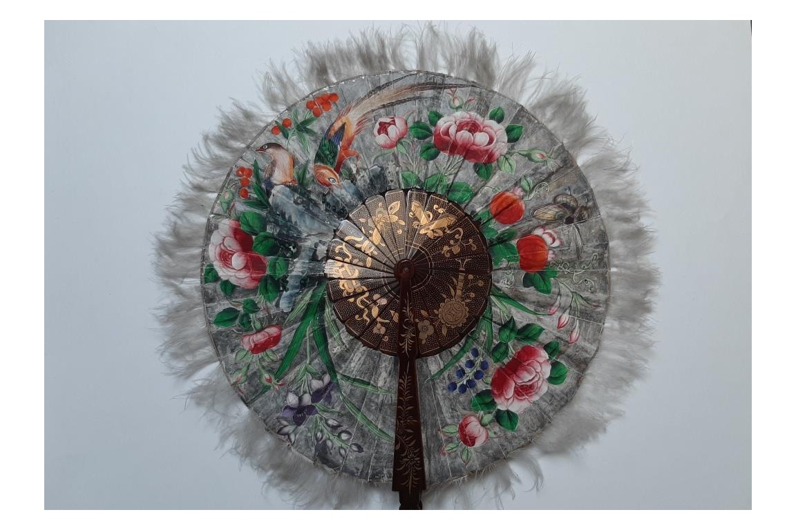 Cockade fan, China, 19th century