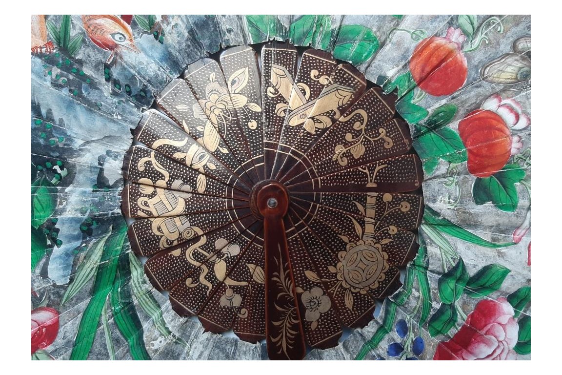 Cockade fan, China, 19th century