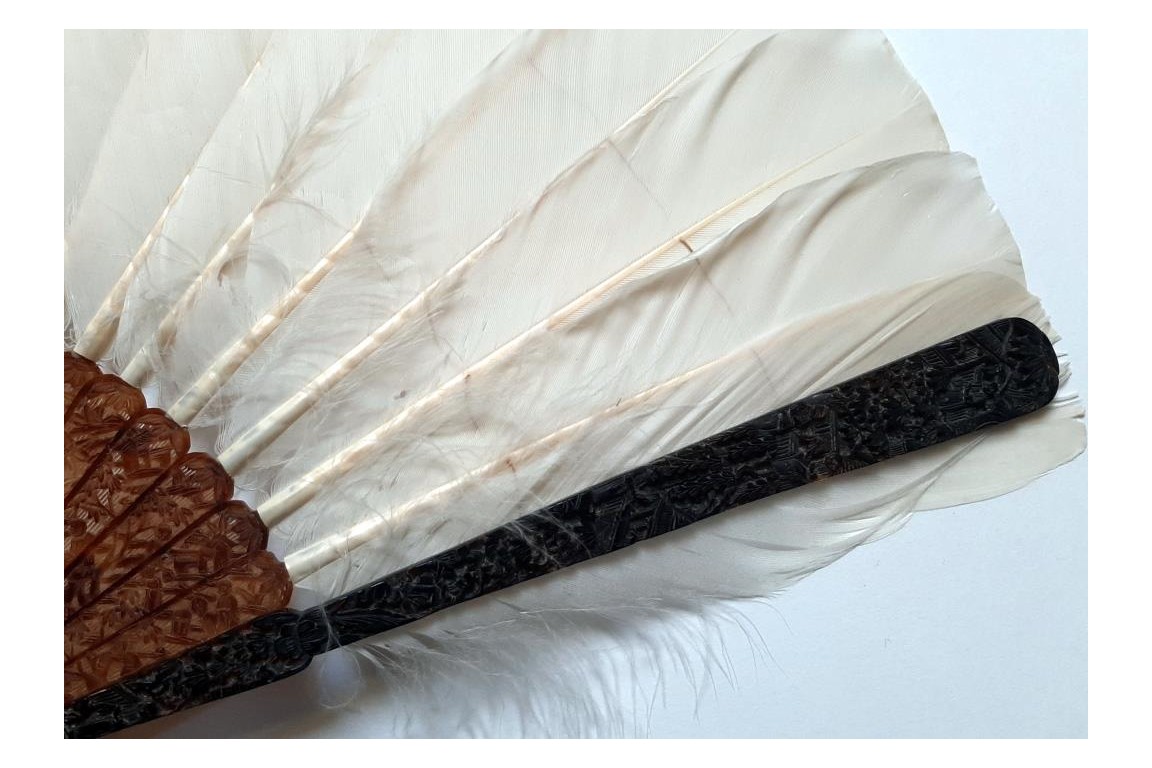 Chinese feather, late 19th century fan