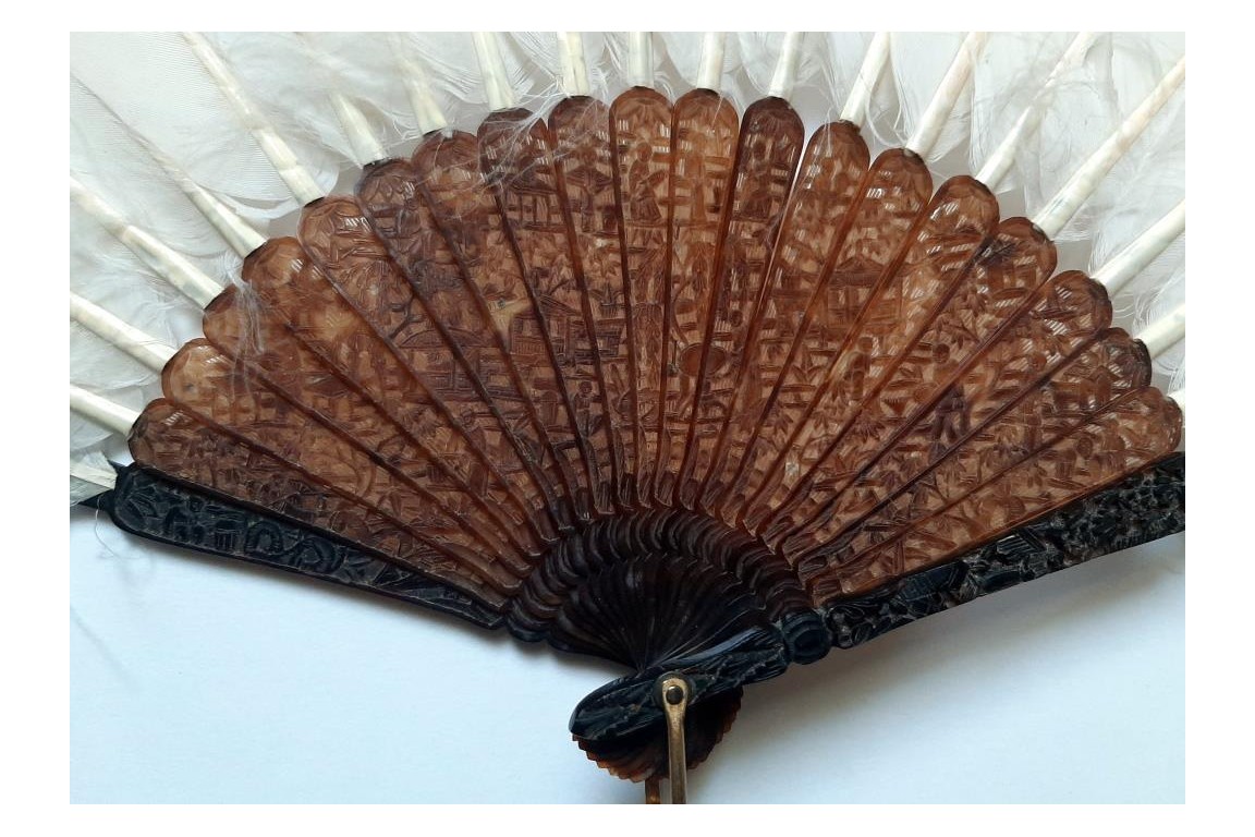 Chinese feather, late 19th century fan
