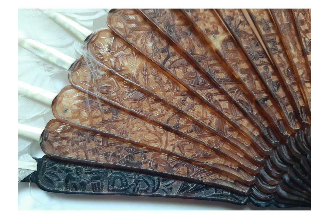 Chinese feather, late 19th century fan