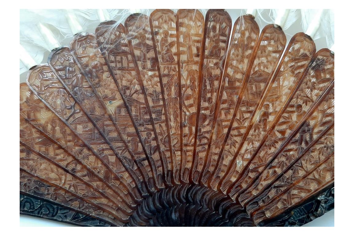 Chinese feather, late 19th century fan