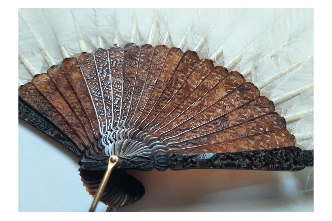 Chinese feather, late 19th century fan